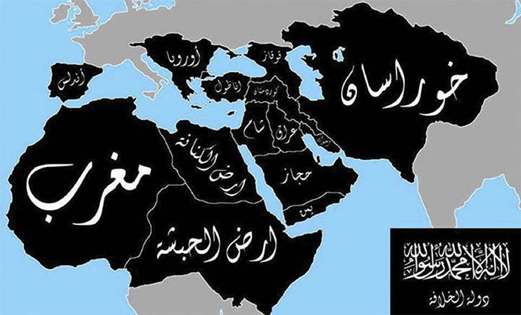 Az Iszlám Állam térképe - reméljük soha nem válik valóra